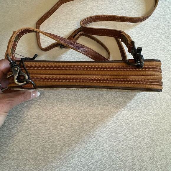 Suede Bootstitch Western Purse Clutch Wallet Crossbody NEW Fast Ship - Picture 5 of 9